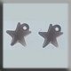 12046 Glass Treasures-Vy Small Domed Star 8mm Matte Rosaline (Qty. 2) THUMBNAIL